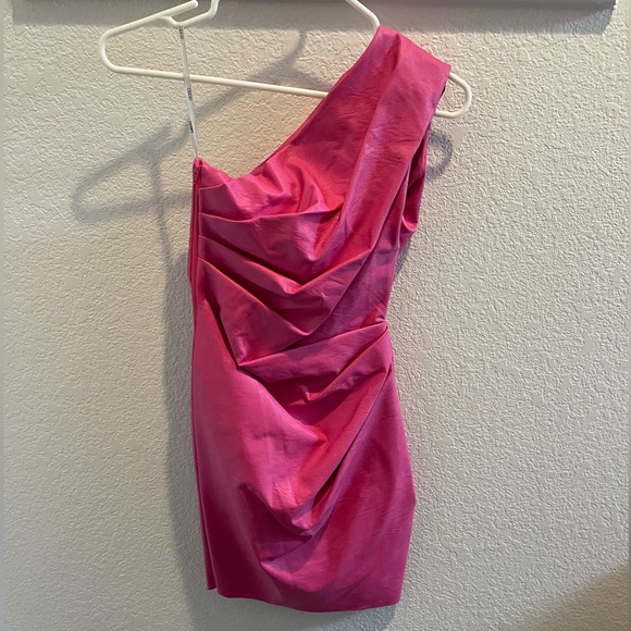 Faux Leather Mini Dress - Picture 1 of 4